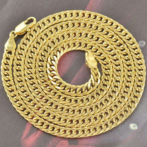 Mens Stunning 9K Yellow Gold Filled Single Link Chain  ( 60cm )